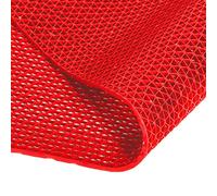 Nisorpa Commercial Drainage Floor Mat 3x16 Ft Wet Area Mat Pool Mats | Non Slip Floor Mat for Floor 0.22'' Thick PVC Mesh Hollow Mat for Indoor Outdoor Wet Area Kitchen Swimming Pool Bathroom, Red