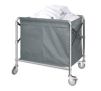 Nisorpa Commercial Laundry Trolley Heavy Duty Laundry Trolley on Wheels, 350L Laundry Cart Large Folding Laundry Cart Collapsible Hotel Laundry Hamper Laundry Basket Rolling Stainless Steel