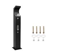 Nisorpa Commercial Steel Trash Receptacle Outdoor,Standing Trash Can | with Inner Bucket,Large Capacity,Trash Disposal for Home/Park/Hotel/Lobby/Office (NY13793)