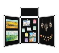 Nisorpa Exhibition Panel Display Kit,3+1 Trade Show Presentation Board with Clip-on Header & Bag Panel Trifold Poster Board Single Sided Art Display Panels for Schools,Exhibitions,Healthcare.