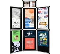 Nisorpa Exhibition Panel Display Kit,6+1 Trade Show Presentation Board with Clip-on Header & Bag Panel Poster Board Single Sided Art Display Panels for Schools,Exhibitions,Healthcare.