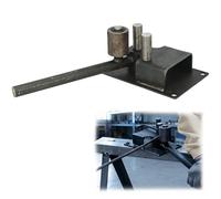 Nisorpa Manual Steel Rod Bender Tool, 4MM-14MM Bendable Steel Rod, Medium Size Rebar Bender, Metal Rod Bar Bender Forming Bending Tool for DIY and Building Construction Site