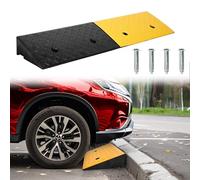 Nisorpa Rubber Kerb Ramp 10cm Height, Threshold Ramp for Mobility Scooters, Heavy Duty Curb Ramps for Cars, Wheelchair, Doorways, Steps, Sidewalk, 100x25x10cm