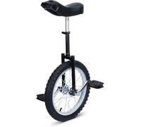 Nisorpa Unicycle 16 inch Single Wheel Unicycle Height Adjustable Unicycles Skidproof Mountain Tire Balance Cycling Exercise, Ideal for both Children and Adults, Black