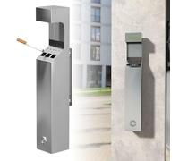 Nisorpa Wall Mounted Ash Trays,Outdoor Ashtray Lockable Cigarette Bin Metal Smoking Cigarette Smoking Box With Keys for Pub Club,Garden,Office(35-0210)