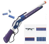 Nisperos Toy Gun, Foam Blaster & Bullets, Shell Ejecting, 10 Darts, 10-Dart Rotating Drum, Protective Goggle, Teenagers & Adults, Unisex, Modern, Sport, Birthday