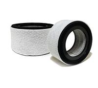 Nispira 3-in-1 True HEPA Carbon Filter Replacement Compatible with Crane Air Purifier EE-5067, 2 Packs