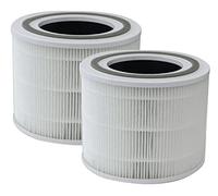 Nispira 3-in-1 True HEPA Carbon Filter Replacement Compatible with PuroAir Air Purifier, 2 Packs
