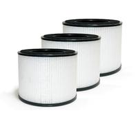 Nispira AS-FL206001-01 3-In-1 True HEPA Filter Replacement Compatible with Clarifion AerClear Air Purifier AS-AC207701-01 | Removes Smoke, Chemical VOCs, Odor | 3 Pack
