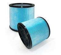 Nispira Nanofiber Cartridge Filter Replacement with Lid For Shop-Vac 90350 90304 90344 Wet Dry Vac | High Performance Type | Reusable | 2 Pack