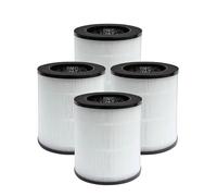 Nispira True HEPA Carbon Filter Replacement Compatible with Azeus C8 Air Purifier High CADR, Hisens Air Purifier KJ120, Mooka Air Purifier C10, 4 Pack