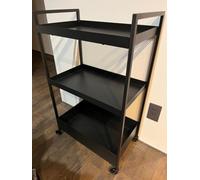 NISSAFORS Serving Trolley in Black, 50.5 x 30 x 83 cm, Trolley, 11.0 kg Max Weight, Modern Style, NISSAFORS Brand