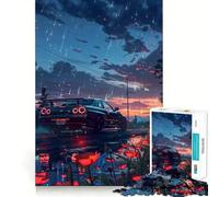 Nissan GTR R After Rain Jigsaw Puzzle 1000 Piece for Adults Logic Boost Toy Together Fun Premium Edge Stylish Gift (38x52cm)