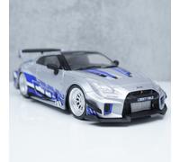Solido Nissan Skyline (R35) GT-R LB Silhouette 2020 1:43 Model Kit Die-Cast Silver Metal Collector with Plastic Base, Cardboard Window