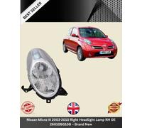 Nissan Micra III 2003-2010 Right Headlight Lamp RH OE 26010BG10B - Brand New