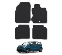 Nissan Note (2006-2013) Heavy Duty Thick Rubber Car Mats Accessories Tailored Fit Front Rear Set Compatible Accessory Waterproof Durable Non-Slip 5mm Full Coverage Protection with Clips