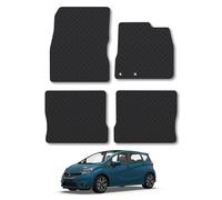 Nissan Note (2013-2017) Heavy Duty Thick Rubber Car Mats Accessories Tailored Fit Front Rear Set Compatible Accessory Waterproof Durable Non-Slip 5mm Full Coverage Protection with Clips
