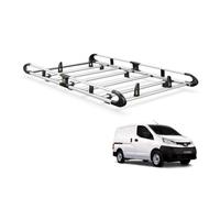 Van Guard ULTI Rack+ Aluminium Bar Van Roof Rack for Nissan NV20 [Models with Twin Rear Doors] - Includes Full-Width Rear Roller and 2 Pairs Load Stops