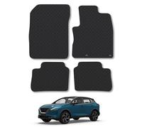 Nissan Qashqai E-Power (2022+) Heavy Duty Thick Rubber Car Mats Accessories Tailored Fit Front Rear Set Compatible Accessory Waterproof Durable Non-Slip 5mm Full Coverage Protection with Clips