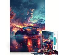 Nissan R Red Lava Glow for Adults 1000 Piece Puzzle Mind Challenge Toy Calm Escape Quality Cut Art Collection Piece (50x75cm)