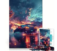 Nissan R Red Lava Glow Jigsaw Puzzle 1000 Piece for Teenagers Mind Skill Toy Peaceful Fun Design Assembly Unique Gift (38x26cm)