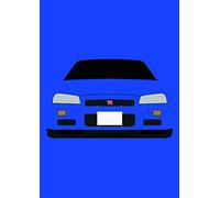Nissan R34 GTR - Retro Motor Company Greeting Card