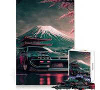 Nissan S Silvia Sakura 1000 Piece Jigsaw Puzzles for Adults Jigsaw Enhance Memory Gentle Leisure Firm Cut (38x52cm)