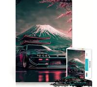 Nissan S Silvia Sakura 1000 Piece Jigsaws for Adults Puzzle Enhance Recall Together Fun Exact Edge Seasonal Gift (50x75cm)