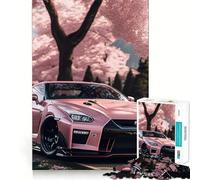 Nissan S Silvia Sakura Jigsaw 1000 Pieces for Adults Cognitive Toy Bonding Time Pattern Assembly Santa Wish Item (50x75cm)