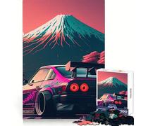 Nissan S Silvia Sakura Jigsaw Puzzles for Adults1000 Piece Strengthen Memory Home Activity Clean Edge Festive Gift (38x52cm)