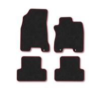 Nissan X-Trail (2007-2014) Car Mats Accessories Tailored Fit Carpet Floor Mats non Slip Red Trim Full Coverage Compatible Accessory Front Rear Set Anti Slip Granulated Backing Hand-Finished