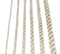 Nissary Cotton Rope 6mmx20M Thick White Rope Soft Natural Cotton Cord for Macrame Plant Hanger Kit, Garden Decking, DIY Crafts & Home Decoration