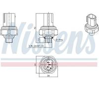 Nissens 301070 Front Rear Air Con Pressure Switch Fits Mercedes Smart VW A Class