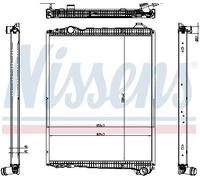 Nissens 606323 Engine Cooling Radiator Fits Scania G L P R S 1000x820x40mm