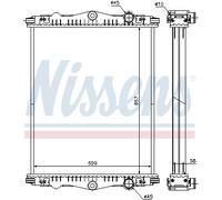 NISSENS 614430 Radiator, engine cooling for DAF