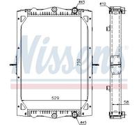 NISSENS Coolant Radiator 61444A for DAF LF SERIES (2001) LF 55.250 etc