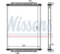 Nissens Engine Coolant Radiator 61448 for eg. BOVA FUTURA (2007) FUTURA FHD 104