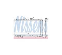 Nissens Engine Coolant Radiator 62868A for eg. MITSUBISHI GALANT (1997) 2.4 GDI