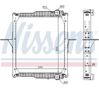 NISSENS 63783 Radiator, engine cooling for RENAULT TRUCKS