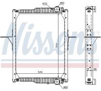 NISSENS Coolant Radiator 65475 for RENAULT TRUCKS MIDLUM (2006) MIDLUM 270.12 et