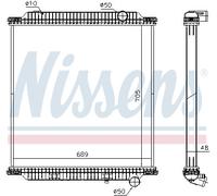 NISSENS 654760 Radiator, engine cooling for RENAULT TRUCKS,VOLVO