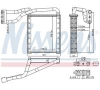 Nissens 707306 Rear Heater Matrix Fits Ford Tourneo Custom Transit 1791695