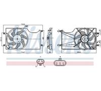 Nissens Radiator Cooling Fan 850098 for eg. OPEL CORSA (2015) 1.3 CDTI/CDTI ECOT