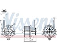 Nissens 87612 Interior Heater Blower Motor for Vauxhall Astra Zafira Cascada