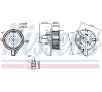 Nissens Cabin Fan Blower Motor 87898 for eg. SKODA SCALA (2019) 1.6 TDI etc