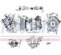 Nissens Aircon Compressor 890593 for eg. VOLVO V60 I (2010) V60 1.5 T3 etc