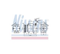 Air conditioning compressor R 134a PAG 46 89064 NISSENS for RENAULT DACIA NISSAN