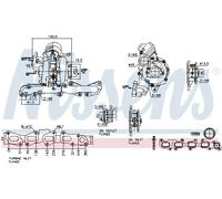 Nissens 93506 Turbocharger Fits Audi A4 A5 A6 Q5 Pneumatic Oil Cooled 04L253010S