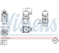 Nissens 98368 EGR Valve Fits Mazda Nissan Opel Suzuki Vauxhall 3 Agila Alto MX 5