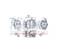 NISSENS A/C Compressor for MERCEDES CLC CLS MERCEDES-TRUCK UNIMOG